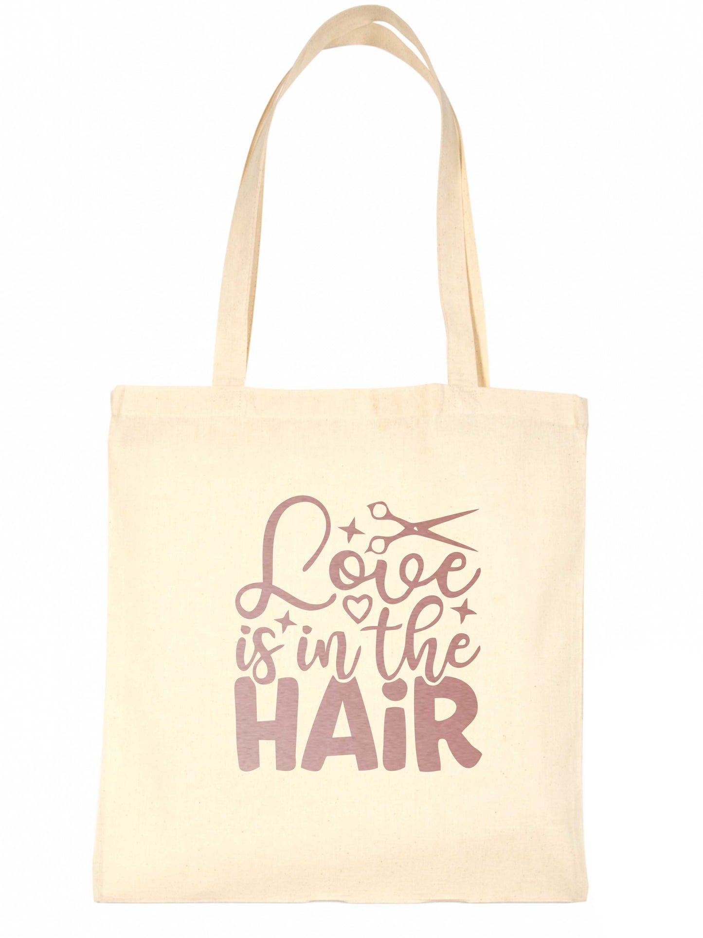 Love Is In The Hair Work Hairdresser Barber Shop Tote Bag Resuable Shopping Bag