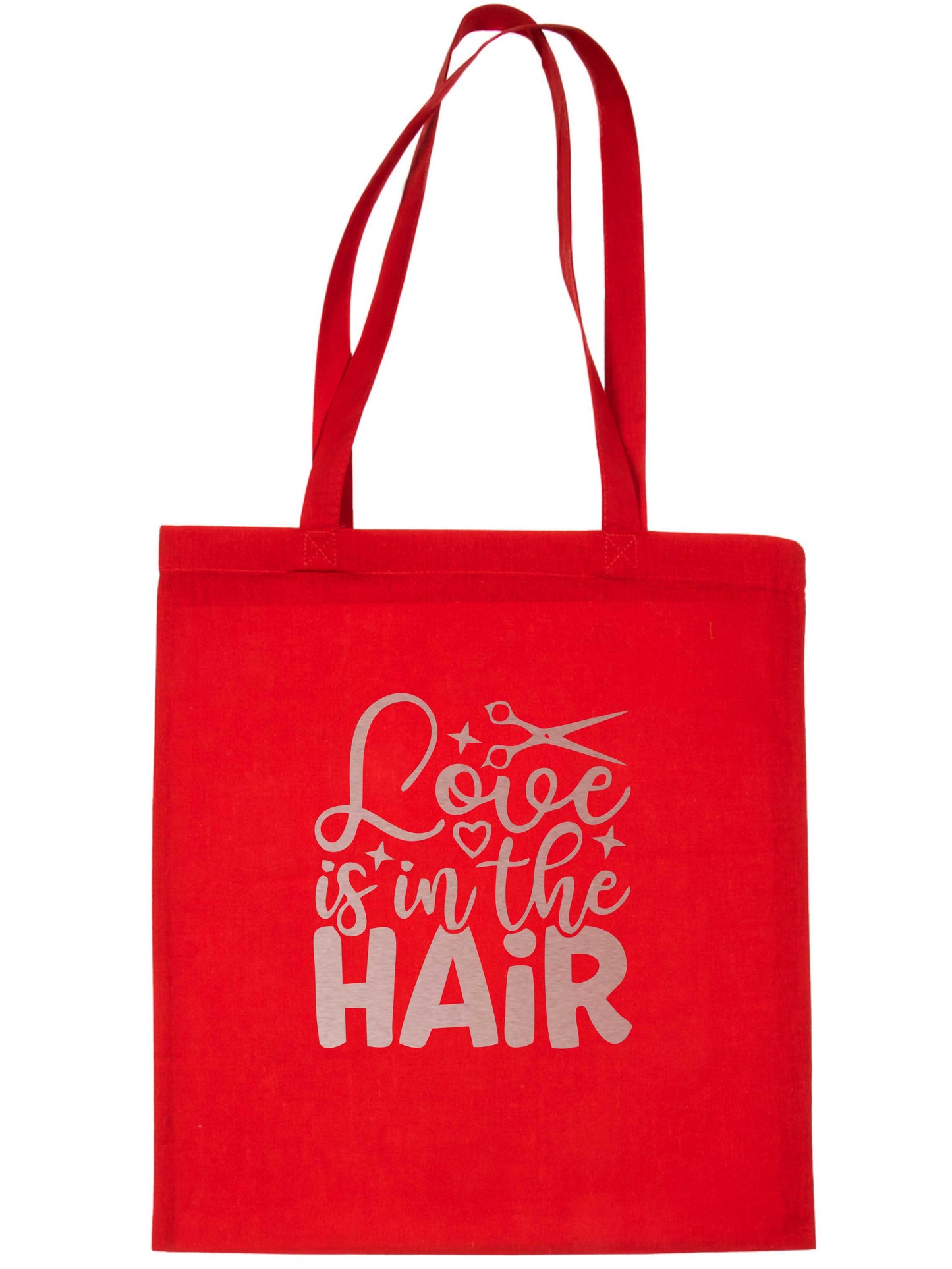 Love Is In The Hair Work Hairdresser Barber Shop Tote Bag Resuable Shopping Bag