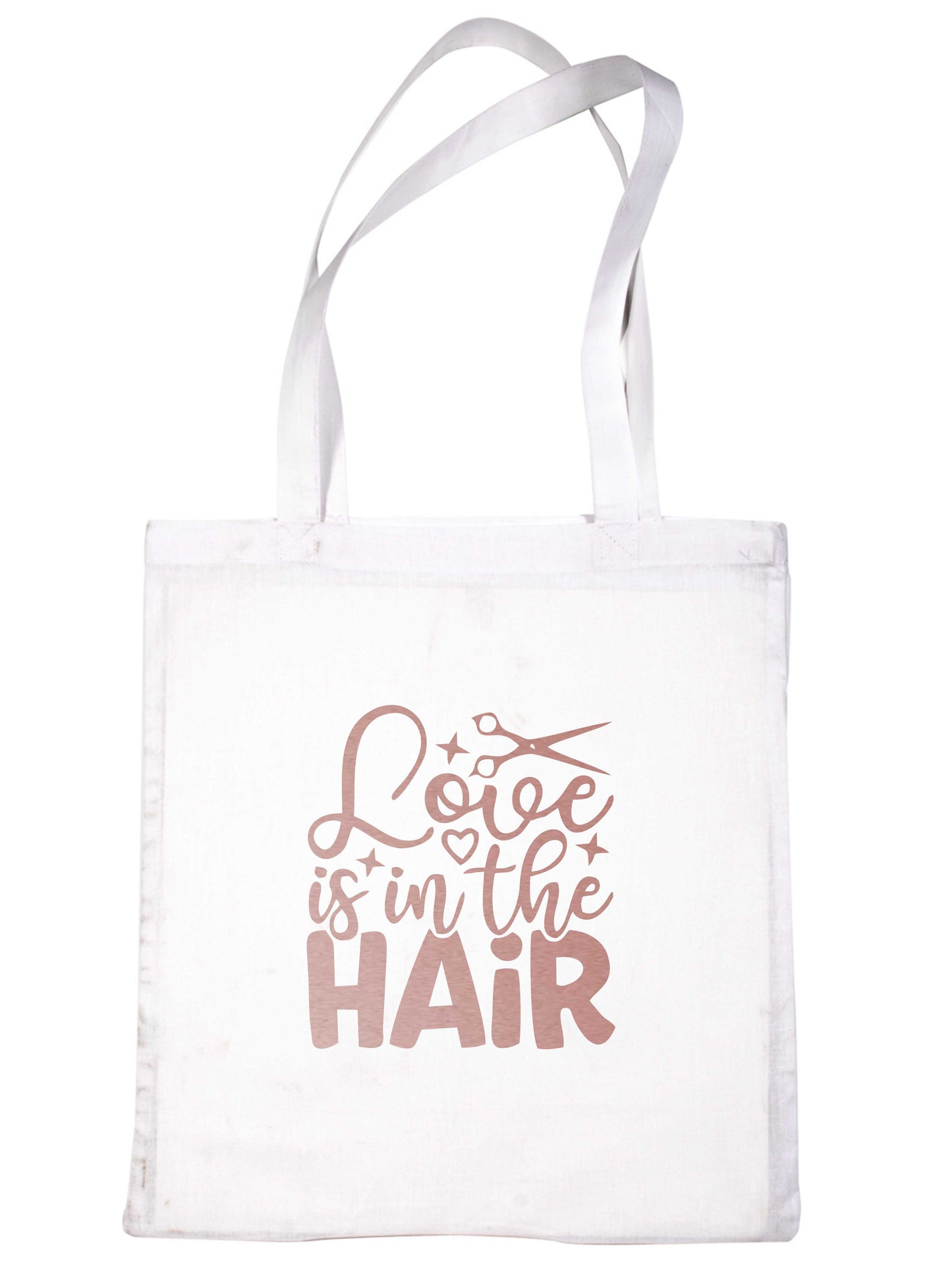 Love Is In The Hair Work Hairdresser Barber Shop Tote Bag Resuable Shopping Bag