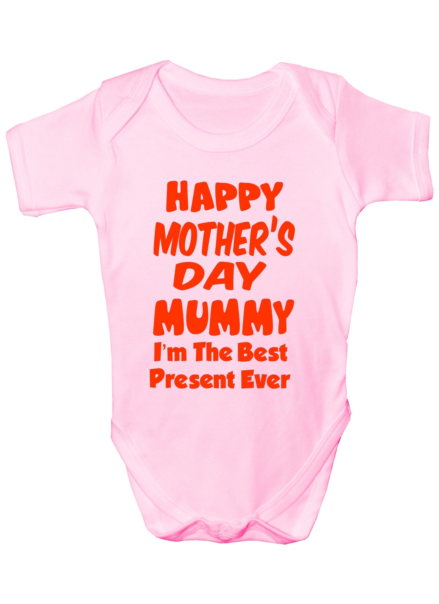 Happy Mother's Day Best Present Boys Girls Babygrow
