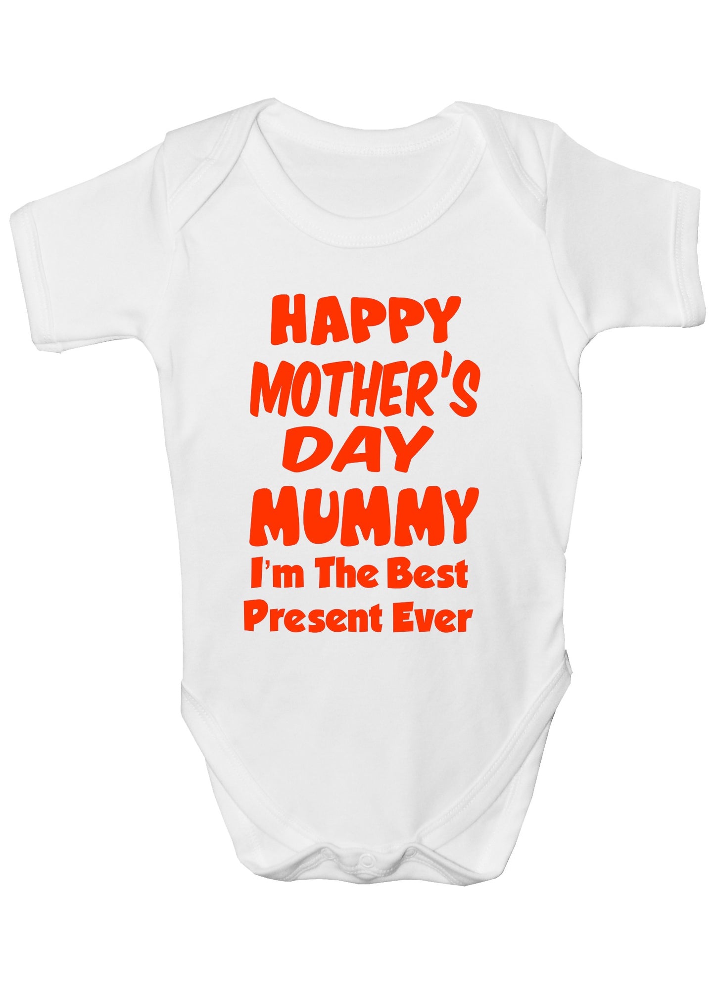 Happy Mother's Day Best Present Boys Girls Babygrow