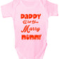 Daddy Will You Marry Mummy Funny Baby Onesie Vest Babygrow