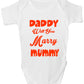 Daddy Will You Marry Mummy Funny Baby Onesie Vest Babygrow