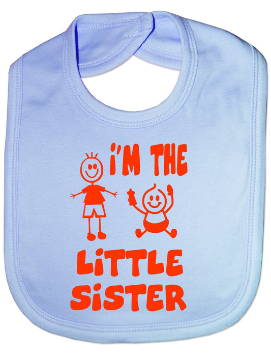Print4u I'm The Little Sister Baby Feeding Bib