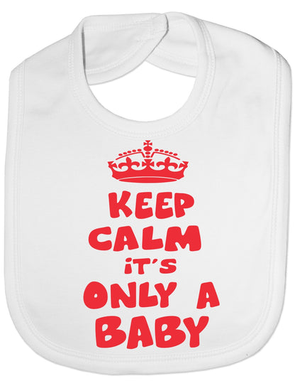 Print4u Keep Calm It's Only A Baby Feeding Bib