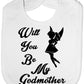 Print4u Will You Be My Godmother Christening Feeding Bib Present