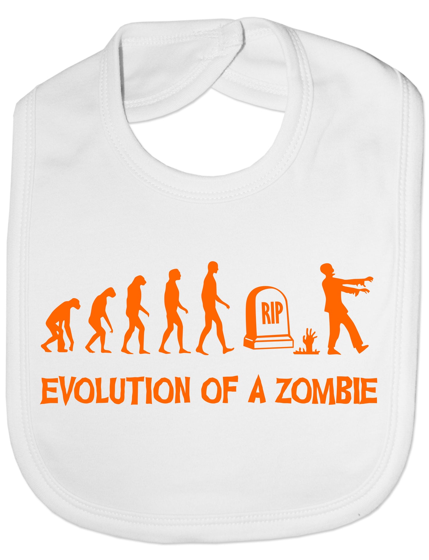 Evolution Of a Zombie Halloween Feeding Bib