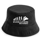 Evolution of A Motorbike Bucket Hat Biker Biking Birthday Gift For Men & Ladies