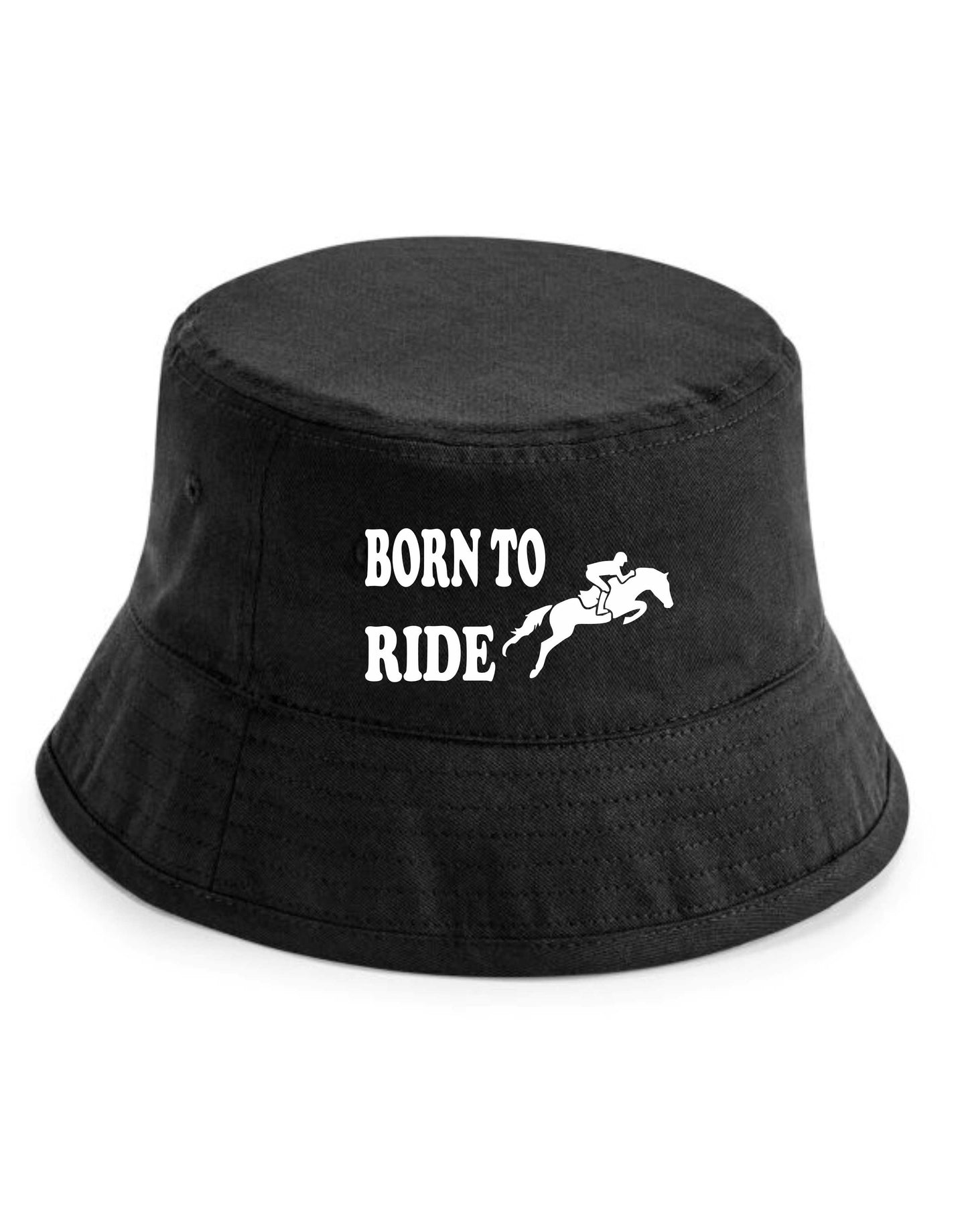 Born To Ride Bucket Hat Horse Riding Gift For Men & Ladies