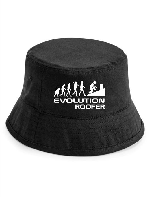 Evolution Of A Roofer Bucket Hat Work Related Gift For Men & Ladies