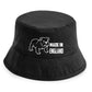 Made in England Bulldog Bucket Hat Patriotic Birthday Gift Men & Ladies