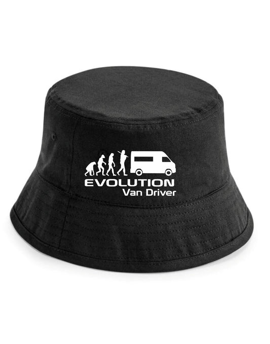 Evolution of Van Driver Bucket Hat Birthday Gift Great for Men & Ladies