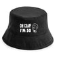 Oh Crap I'm 50 Bucket Hat Funny 50th Birthday Gift for Men