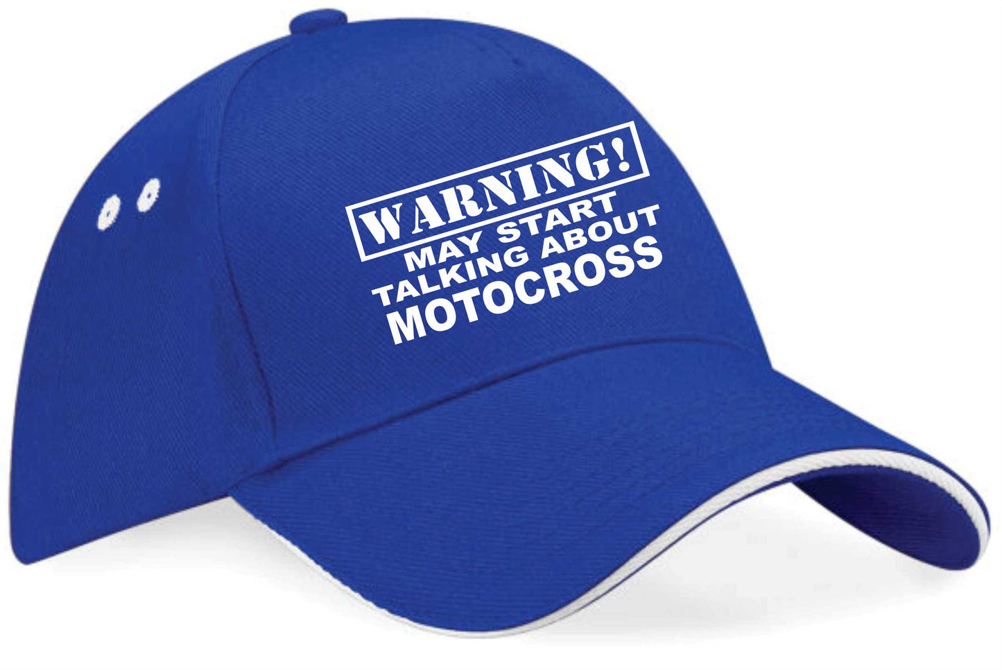 Warning May Talk About Motocross Baseball Cap Sport Gift For Men & Ladies