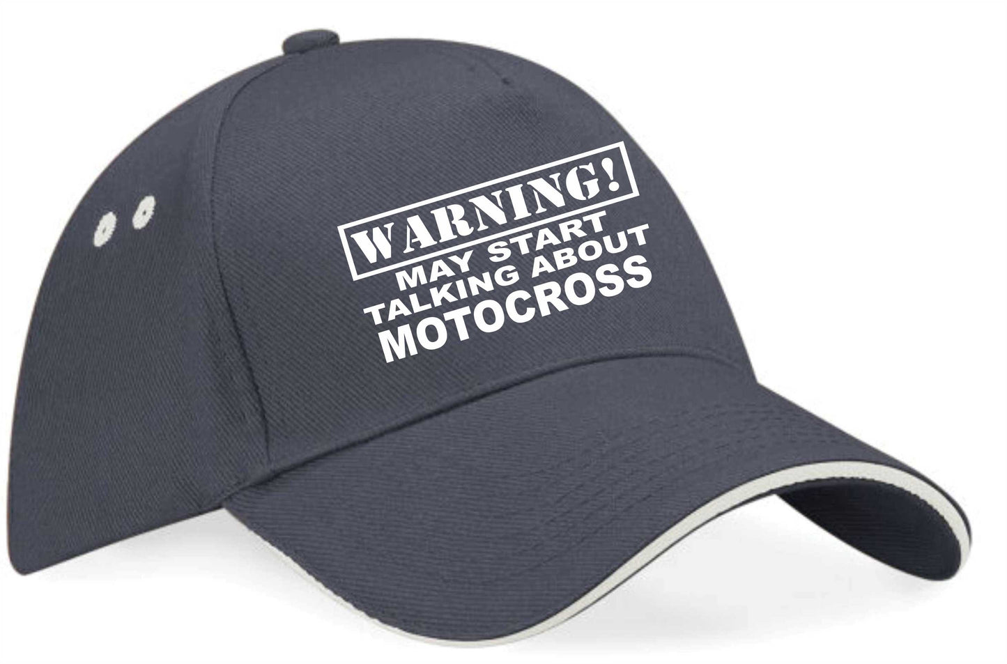 Warning May Talk About Motocross Baseball Cap Sport Gift For Men & Ladies