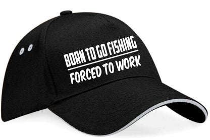 Born To Go Fishing Baseball Cap Fisherman's Birthday Gift For Men & Women