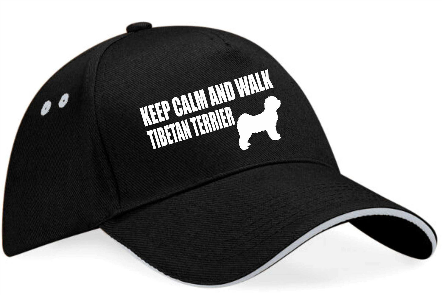 Keep Calm & Walk Tibetan Terrier Baseball Cap Dog Lovers Gift For Men & Ladies