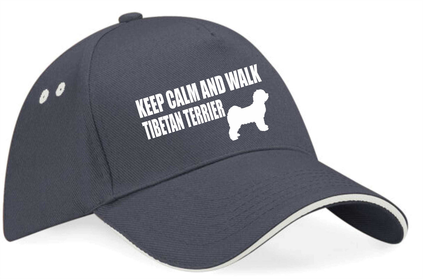 Keep Calm & Walk Tibetan Terrier Baseball Cap Dog Lovers Gift For Men & Ladies