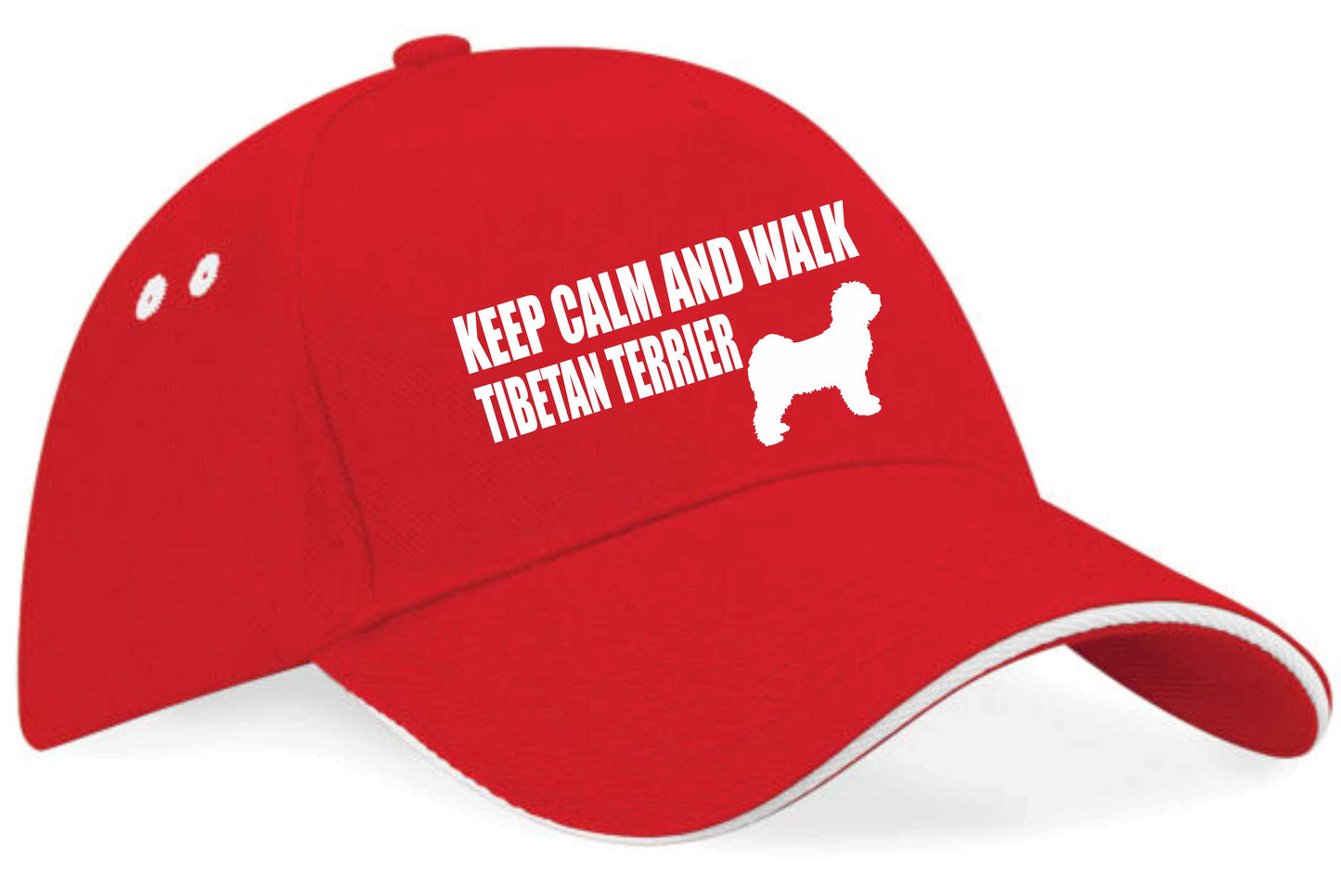 Keep Calm & Walk Tibetan Terrier Baseball Cap Dog Lovers Gift For Men & Ladies