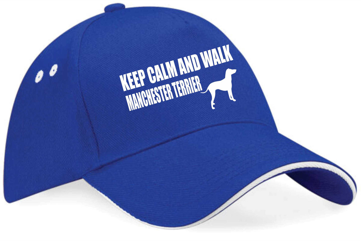 Keep Calm & Walk Manchester Terrier Baseball Cap Dog Lovers Gift Men & Ladies