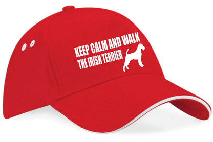 Keep Calm & Walk Irish Terrier Baseball Cap Dog Lovers Gift For Men & Ladies