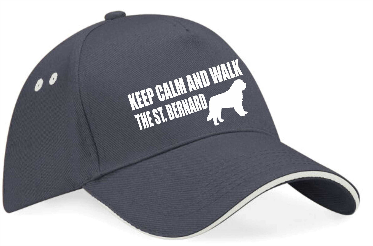 Keep Calm & Walk The St Bernard Baseball Cap Dog Lovers Gift Men & Ladies