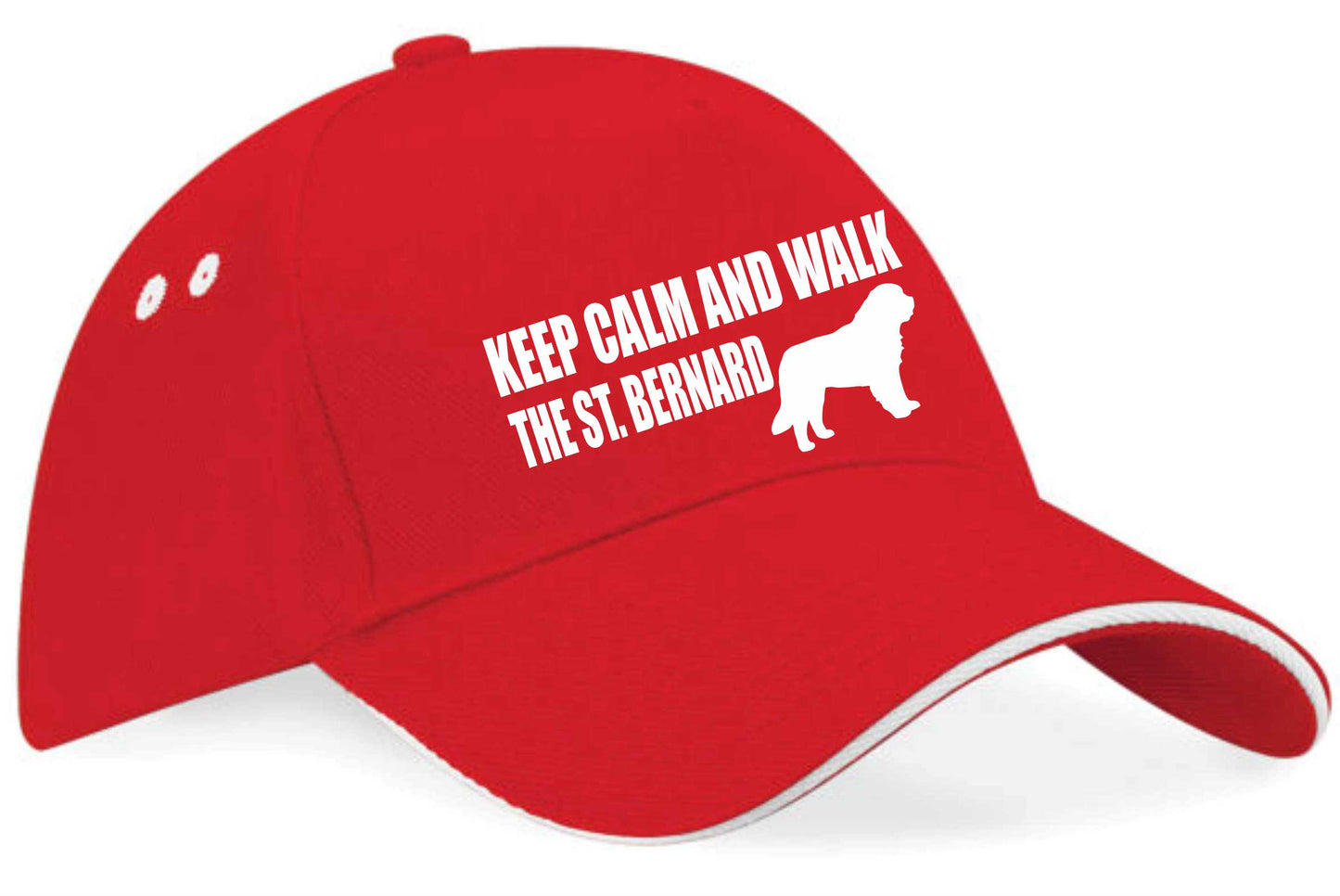 Keep Calm & Walk The St Bernard Baseball Cap Dog Lovers Gift Men & Ladies