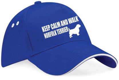 Keep Calm & Walk Norfolk Terrier Baseball Cap Dog Lovers Gift For Men & Ladies