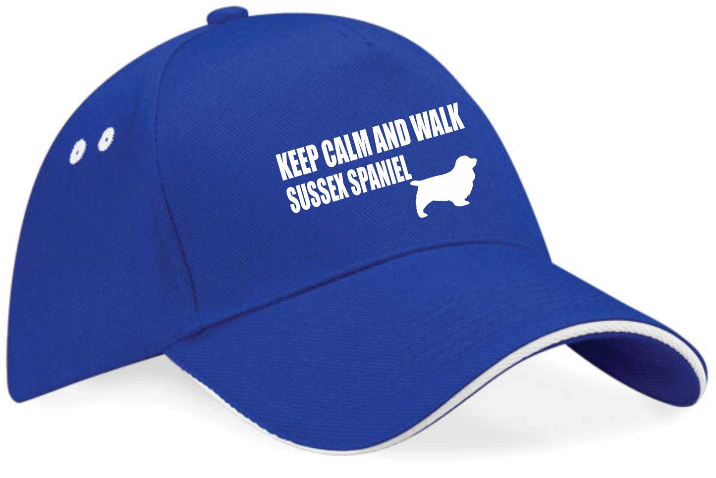 Keep Calm & Walk Sussex Spaniel Baseball Cap Dog Lovers Gift For Men & Ladies