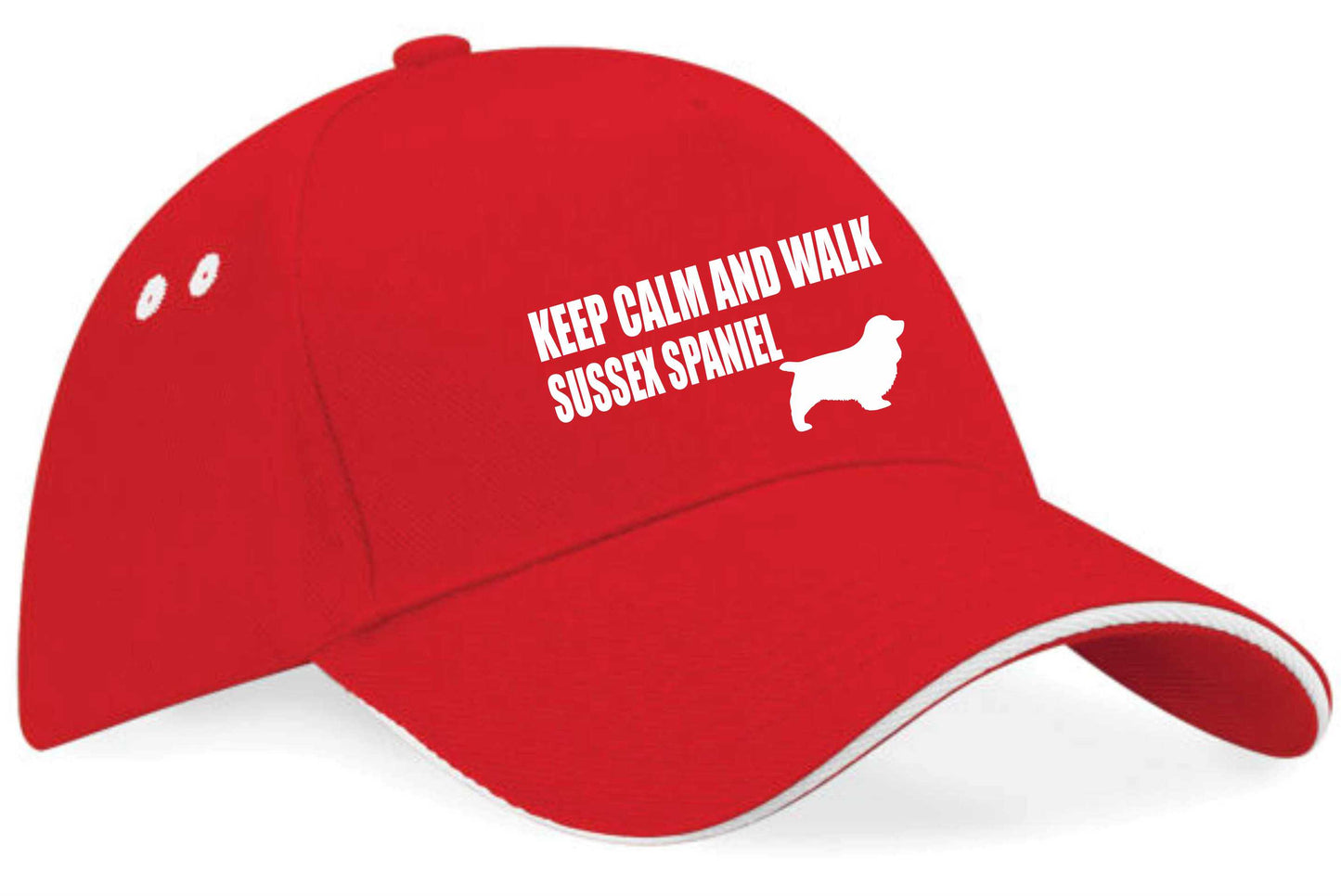 Keep Calm & Walk Sussex Spaniel Baseball Cap Dog Lovers Gift For Men & Ladies