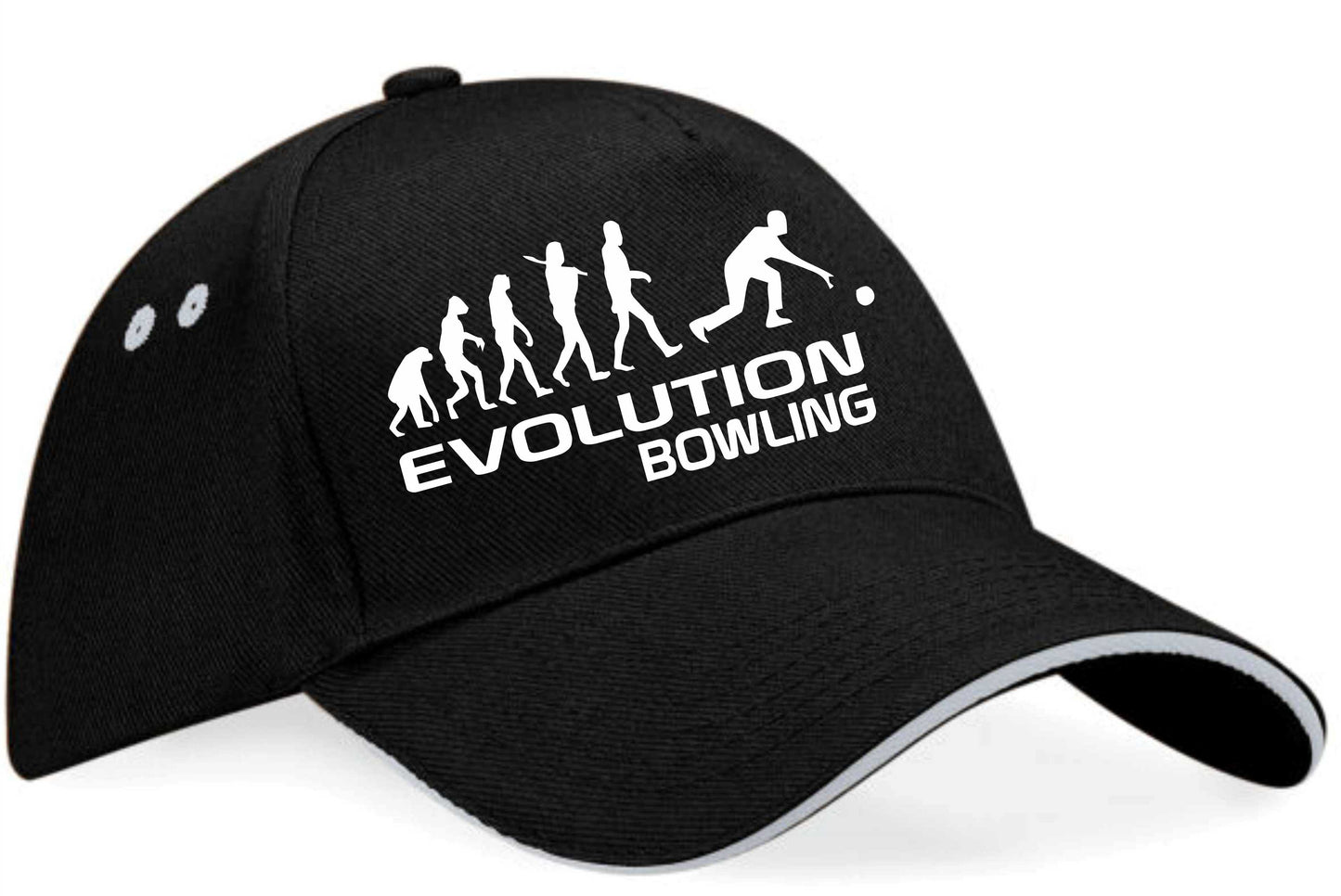 Evolution Of Bowling Baseball Cap Birthday Gift Crown Green Men & Womens