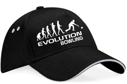 Evolution Of Bowling Baseball Cap Birthday Gift Crown Green Men & Womens