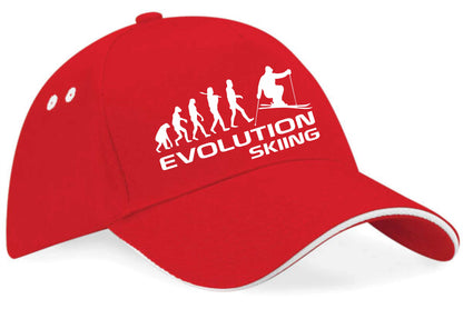 Evolution Of Skiing Baseball Cap Winter Sports Birthday Gift Unisex