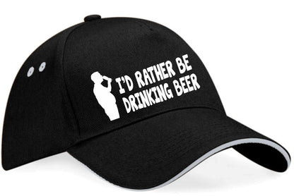 I'd Rather Be Drinking Beer Baseball Cap Funny Birthday Gift For Men & Women