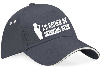 I'd Rather Be Drinking Beer Baseball Cap Funny Birthday Gift For Men & Women