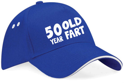 50 Year Old Fart Baseball Cap 50th Birthday Gift For Men & Women