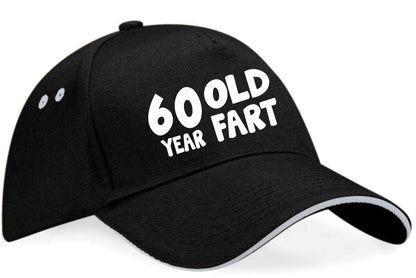 60 Year Old Fart Baseball Cap 60th Birthday Gift For Men & Women