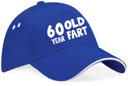 60 Year Old Fart Baseball Cap 60th Birthday Gift For Men & Women