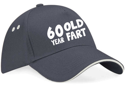 60 Year Old Fart Baseball Cap 60th Birthday Gift For Men & Women
