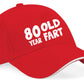 80 Year Old Fart Baseball Cap 80th Birthday Gift For Men & Women