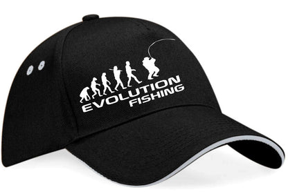 Evolution Of Fishing Baseball Cap Anglers Birthday Gift For Men & Women