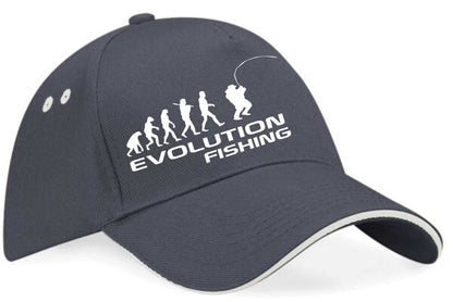 Evolution Of Fishing Baseball Cap Anglers Birthday Gift For Men & Women