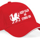 Keep Calm & Cymru On Baseball Cap Welsh Birthday Gift For Men & Women