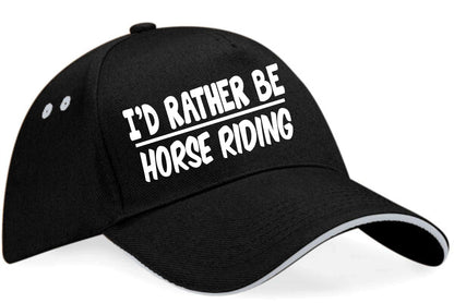 I'd Rather Be Horse Riding Baseball Cap Funny Birthday Gift For Men & Women