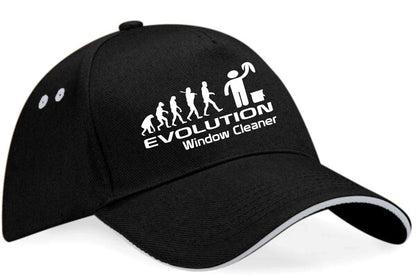Evolution Of Window Cleaner Baseball Cap Work Related Gift For Men & Women