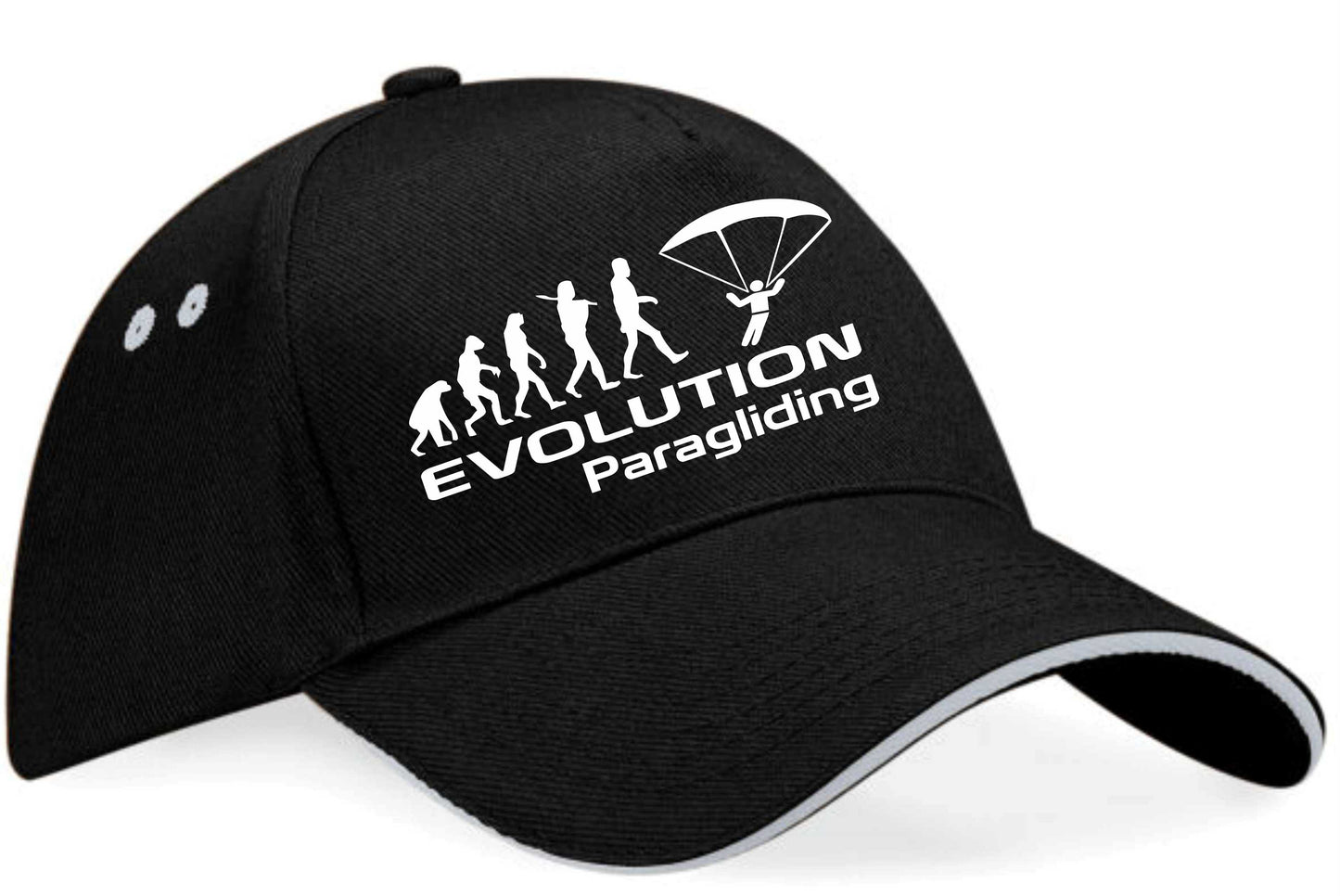 Evolution Of Paragliding Baseball Cap Sports Fan Gift For Men & Women