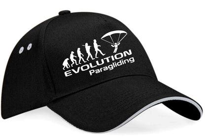 Evolution Of Paragliding Baseball Cap Sports Fan Gift For Men & Women