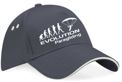 Evolution Of Paragliding Baseball Cap Sports Fan Gift For Men & Women