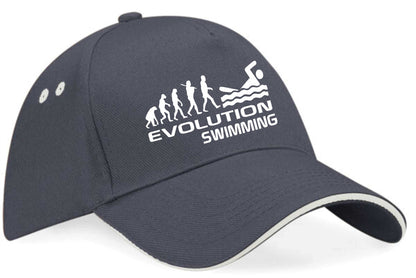 Evolution Of Swimming Baseball Cap Sports Fan Birthday Gift For Men & Women
