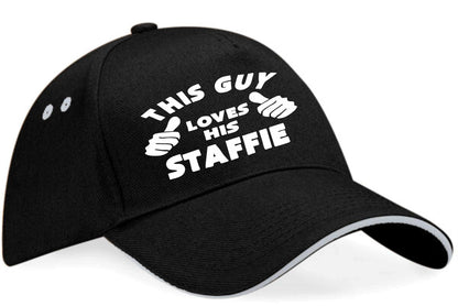 This Guy Loves His Staffie Baseball Cap Dog Lover Birthday Gift For Men